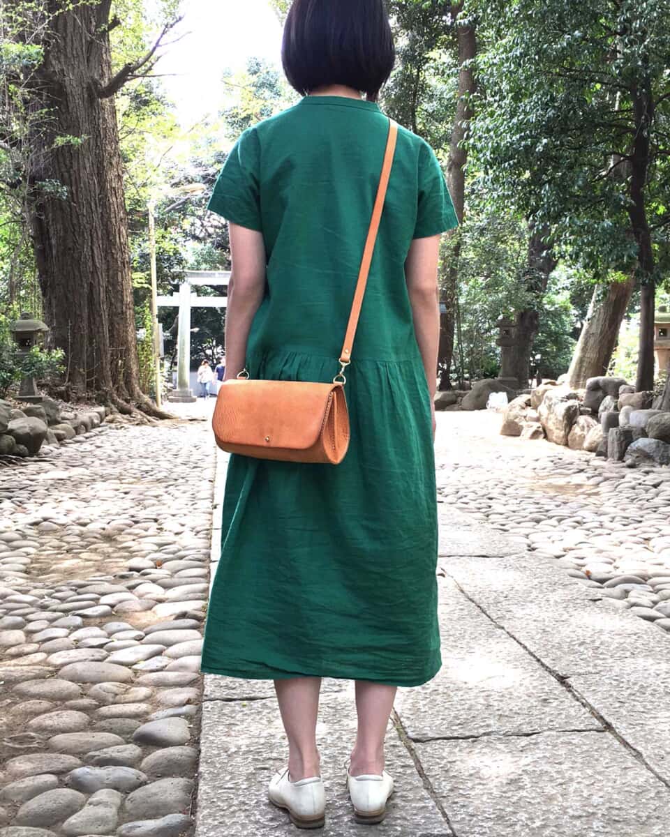 ギボシショルダーバッグ　ナチュラル