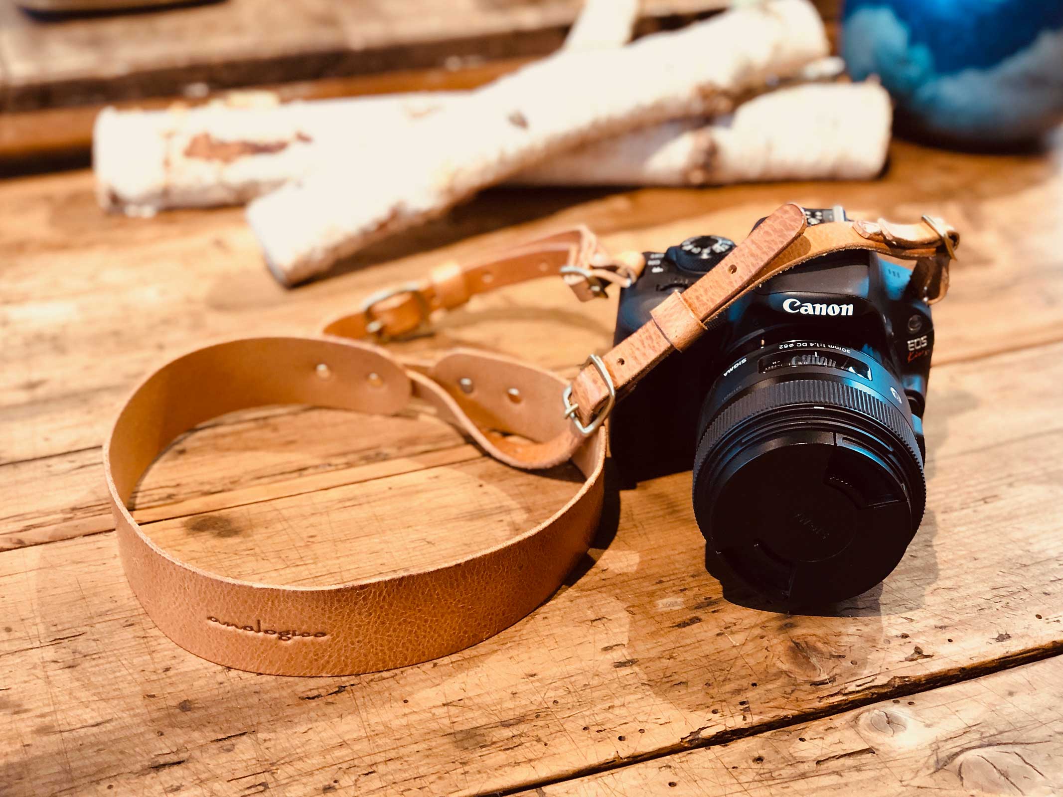 カメラストラップ　canon取付