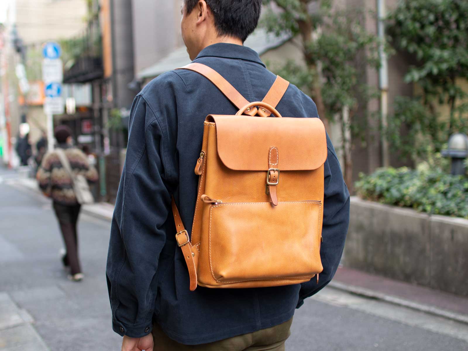 四角リュック M ナチュラル