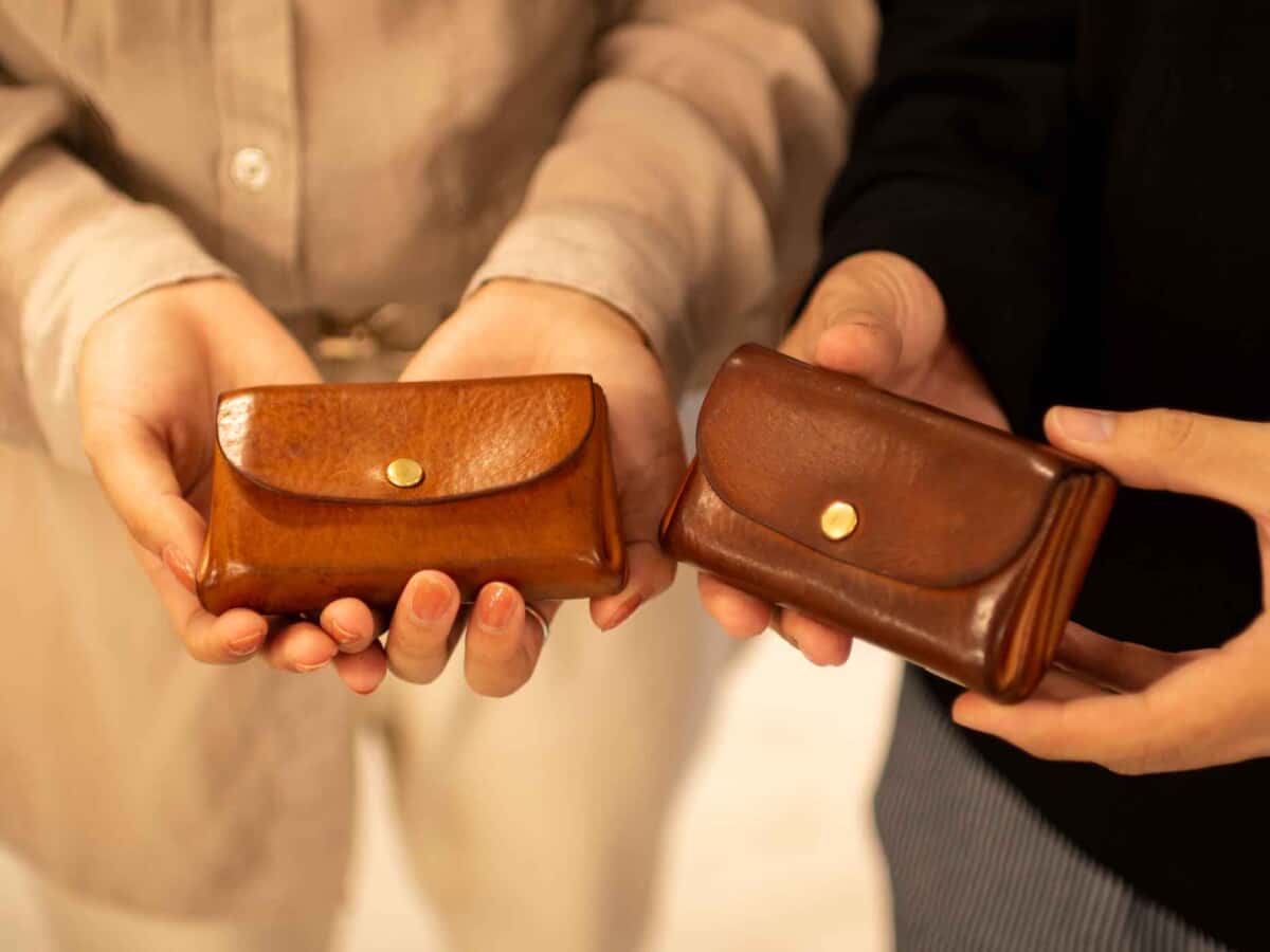カシメミニ財布 エイジング